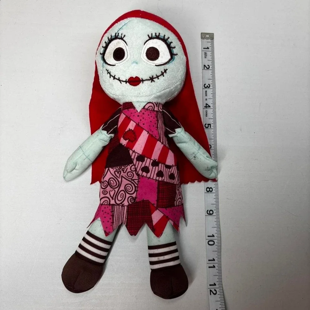 Disney Burton Nightmare‎ Before Christmas Sally Plush Doll Pink Red Kid Stuffed